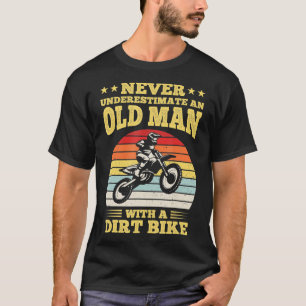 Onderschat nooit een oud Man met een vuile bike T-shirt