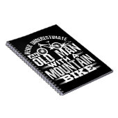 Onderschat nooit een oud Man met Mountain Bike Notitieboek (Rechterzijde)