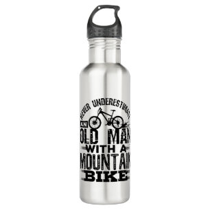Onderschat nooit een oud Man met Mountain Bike Waterfles