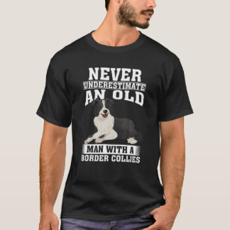 Onderschat nooit een oud Man met Shetland Sheep T-shirt