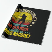 Onderschat nooit een oud Man - Tennis Racket SPO Cadeaupapier (Uitgerold)