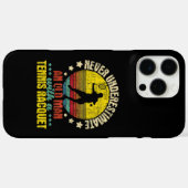 Onderschat nooit een oud Man - Tennis Racket SPO Case-Mate iPhone Case (Achterkant (horizontaal))