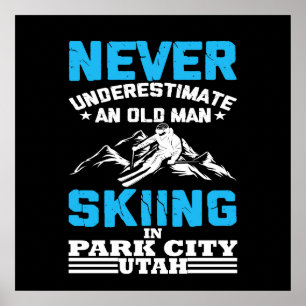Onderschat nooit een oude man die skiet in Utah Poster