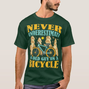 Onderschat nooit een oude man met een fiets 5 t-shirt