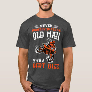 Onderschat nooit een oude man op een fiets 1 t-shirt