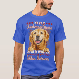 Onderschat nooit een oude vrouw met een gulden ren t-shirt