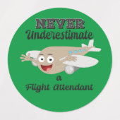 Onderschat nooit een vliegend Begeleidende labels (Design 2)