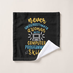 Onderschat nooit een vrouw met een computer washandje