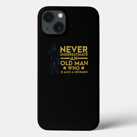 Onderschat nooit oud Man dat ook mechanisch is Case-Mate iPhone Case (Achterkant)