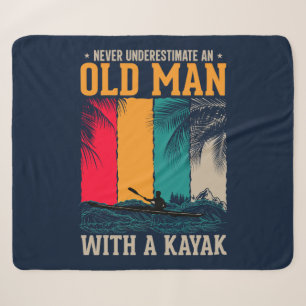 Onderschat nooit oud Man met Kayak Sherpa Deken