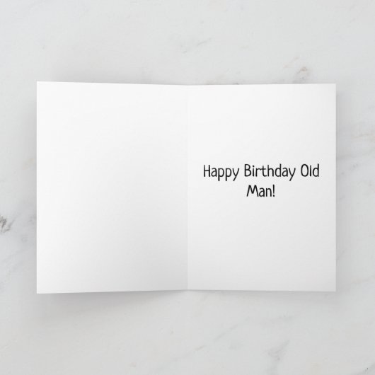 Onderschat nooit oude Man-bil Bedankkaart (Binnen)