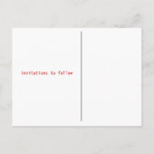 Onderscheid gepersonaliseerd Save the Date Kaart (Achterkant)