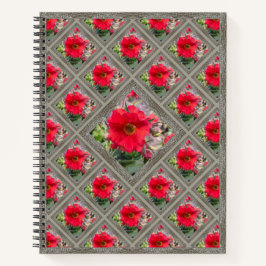 Onderscheidend Notitieboek met mooie rode Nemesia'