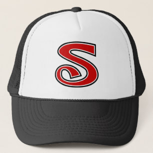 Onderscheidende rode letter S Trucker Pet