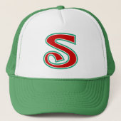 Onderscheidende rode letter S Trucker Pet (Voorkant)