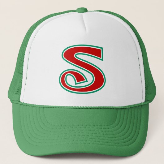 Onderscheidende rode letter S Trucker Pet (Voorkant)