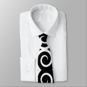 Onderscheidende zwarte wervelingen (op wit) 2 stropdas (Gebonden)