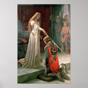 Onderscheiding door Edmund Blair Leighton Poster