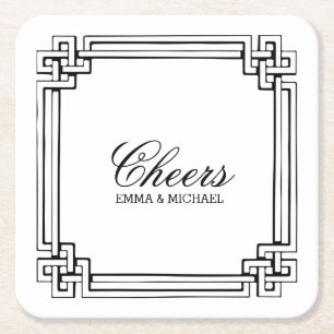  Ondersluitend Lijst Persoonlijk Weddenschap Vierkante Kartonnen Onderzetter