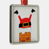 Onderste Kerstman Metalen Ornament (Rechts)