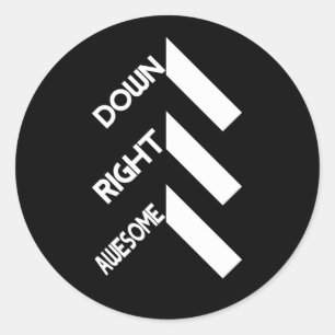 Onderste maand van Syndrome Bewustheid Dag Rechts Ronde Sticker
