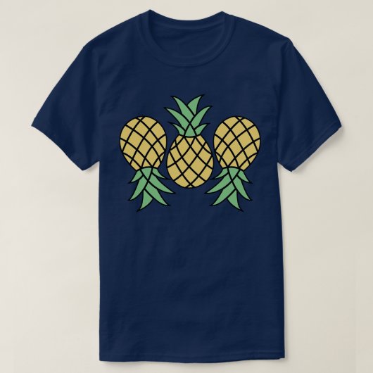 Ondersteboven Ananas Art T-shirt (Design voorkant)