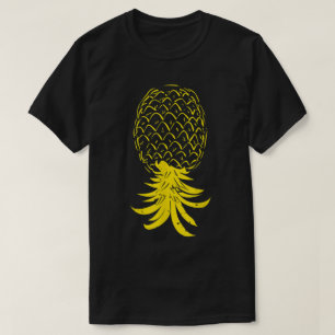 Ondersteboven Ananas Retro Design T-shirt