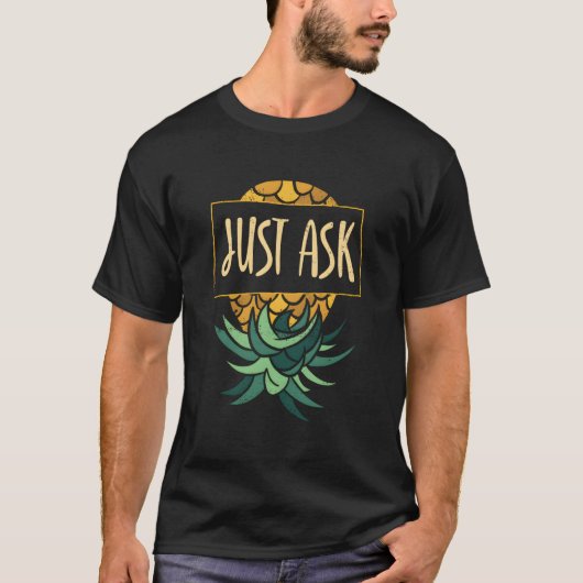 Ondersteboven Eappel Vraag het gewoon Subtiele Swi T-shirt (Voorkant)