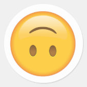 Ondersteboven Emoji Sticker (Voorkant)