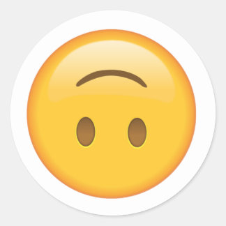 Ondersteboven Emoji Sticker