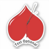 Ondersteboven hart Anti Valentijnsdag Sticker (Voorkant)