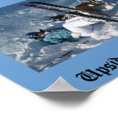 Ondersteboven skiën poster (Hoek)