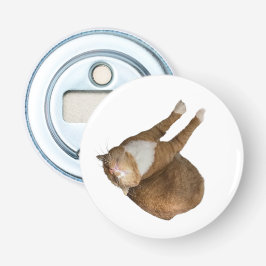 Ondersteboven Zonneschijn Kat Button Flesopener