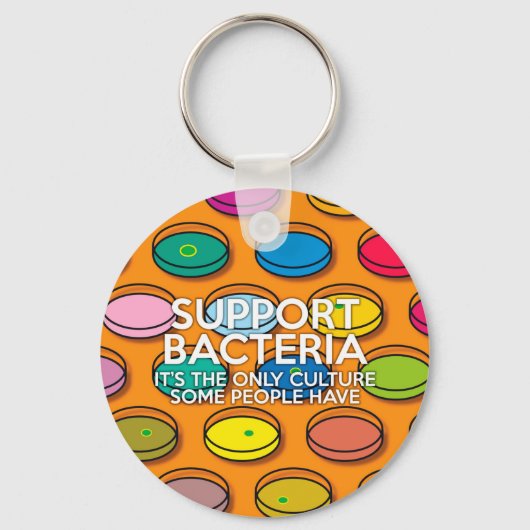 Ondersteun bacteriën sleutelhanger (Voorkant)