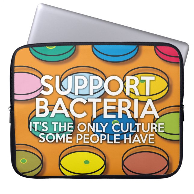 ONDERSTEUN BACTERIËN Wetenschap grap Laptop Sleeve (Voorkant)
