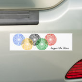 Ondersteun de kleuren - bumpersticker (Op auto)