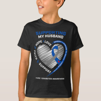 Ondersteun echtgenoot met diabetes type 1 t-shirt