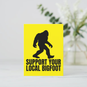 Ondersteun je lokale Bigfoot Grappige Bigfoot lief Briefkaart
