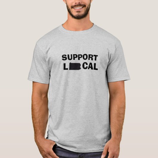 Ondersteun Lokale T-shirt - Pennsylvania (PA) (Voorkant)