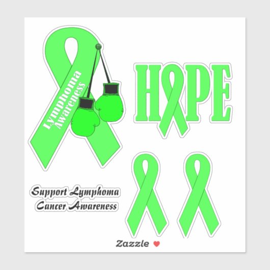 Ondersteun Lymfoom Cancer Awareness stickers (Vel)