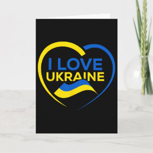 Ondersteun Oekraïense Vlag Shirt Ik Hou Van Oekraï Kaart