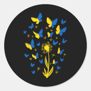 Ondersteun Oekraine Ik Sta Met Oekraine Vrouwen Bo Ronde Sticker