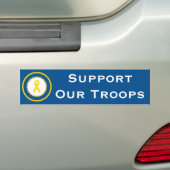 Ondersteun ons troepenlint bumpersticker (Op auto)