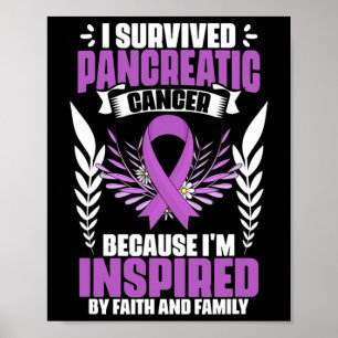 Ondersteun pancreas overlevende pancreaskanker Awa Poster