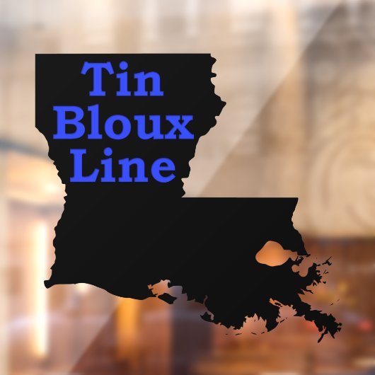 Ondersteun politie in blauw lijnenvenster bellen raamsticker (Vel 2)