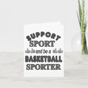 Ondersteun Sport En Wees Een Basketbal Sporter 1 Kaart