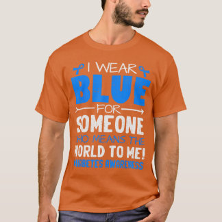 Ondersteun Type 1 Diabetes Bewustzijn T1D Lint Bla T-shirt