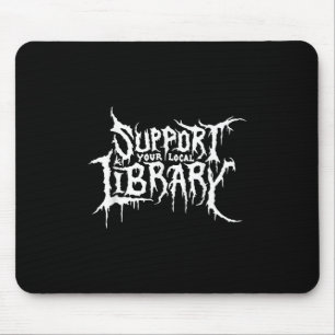 Ondersteun uw lokale bibliotheek Horror Bookworm o Muismat