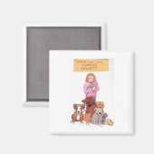 Ondersteun uw lokale Humane Society Magneet (Voorkant / Achterkant)