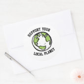 Ondersteun uw lokale planeet ronde sticker (Envelop)